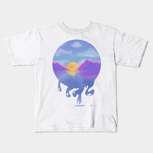 Sunset drips Kids T-Shirt